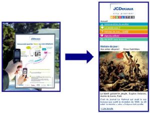 Des codes barres 2D lisibles par mobile sur les abribus JCDecaux