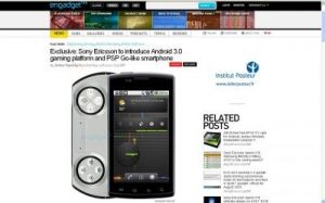 Sony Ericsson : vers le lancement d'un smartphone/console sous Android