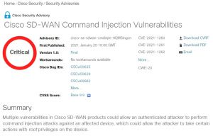 Cisco publie des patchs critiques pour son SD-WAN